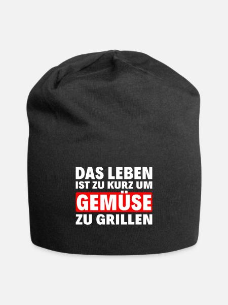 Grillen - Gemüse - Jersey-Beanie - Schwarz