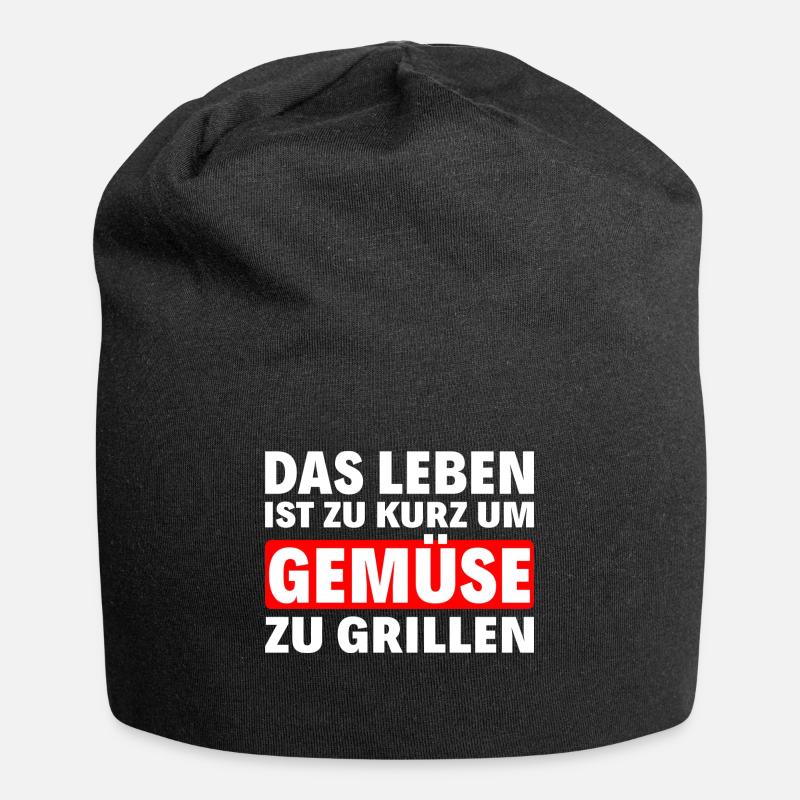 Grillen - Gemüse - Jersey-Beanie - Schwarz
