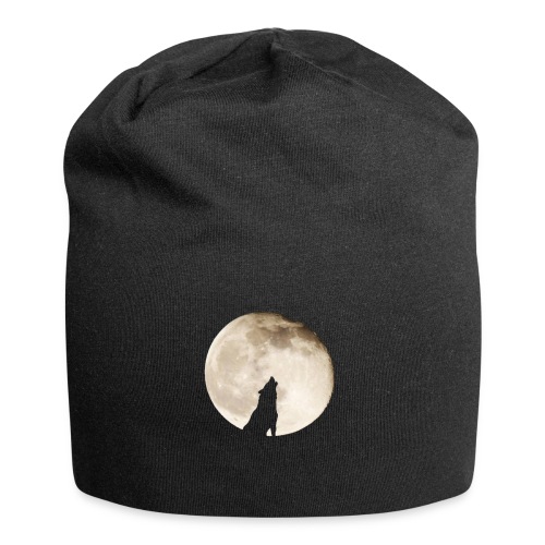 The wolf with the moon - Bonnet en jersey