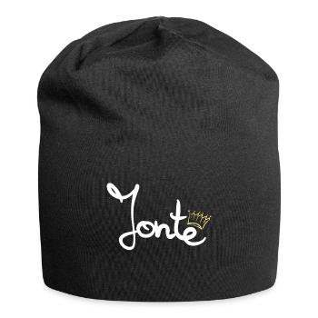 Krone Name Namensschild Jonte - Jersey-Beanie - Schwarz - Vorne