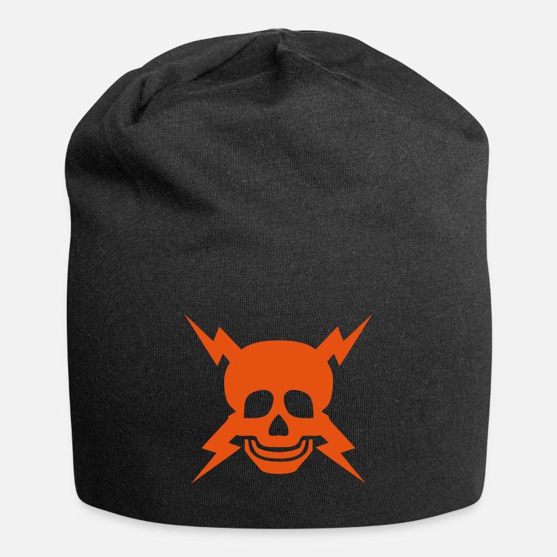 Blitz Kopf Blitz Blitz-Symbol - Jersey-Beanie - Schwarz