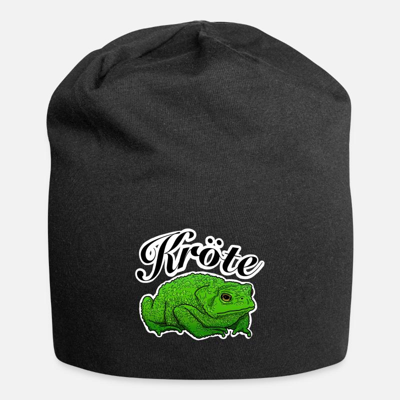 Kröte - Jersey-Beanie - Schwarz