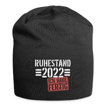 Ruhestand 2022 Rentner Spruch Geschenk - Jersey-Beanie - Schwarz - Vorne
