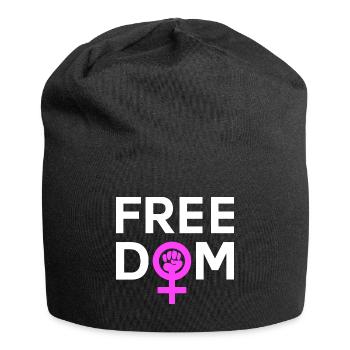 Freedom Frauen Power Feminin - Jersey-Beanie - Schwarz - Vorne