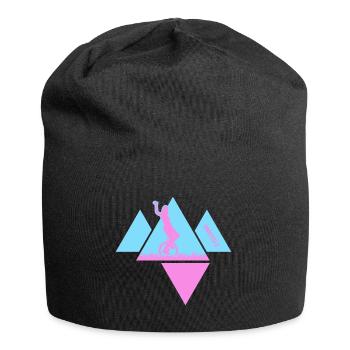 Unicycle UNICYCLE-Girl Unicycling StreetArt - Jersey Beanie - black - Front
