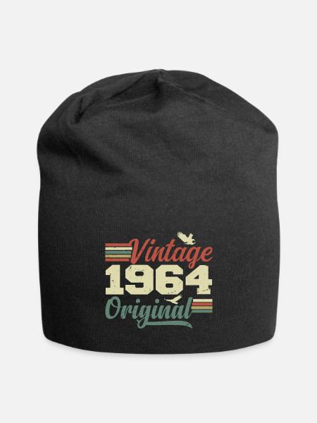 Jahrgang 1964 Retro 1964 Jubiläumsgeschenk - Jersey-Beanie - Schwarz
