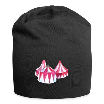 Zirkus Zelt Aquarell - Jersey-Beanie - Schwarz - Vorne