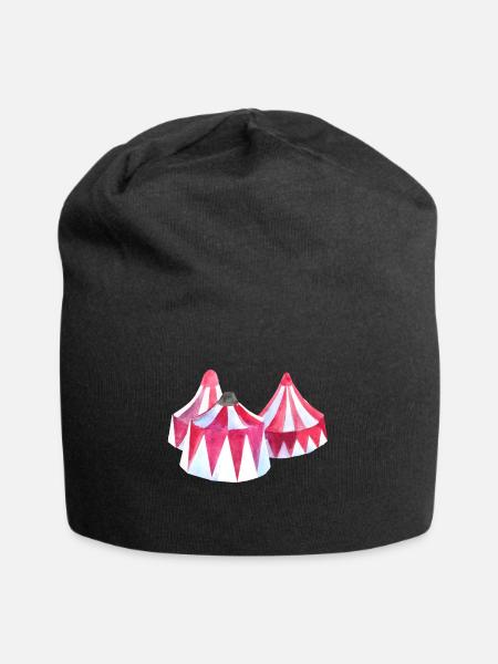 Zirkus Zelt Aquarell - Jersey-Beanie - Schwarz