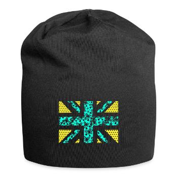 Englische Fahne mal anderes! Geschenkidee - Jersey-Beanie - Schwarz - Vorne