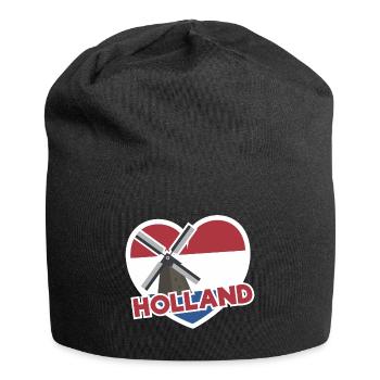 Graphique du drapeau de la Hollande - Bonnet en jersey - noir - Devant
