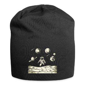 Solar System Astronaut Graphic - Jersey Beanie - black - Front