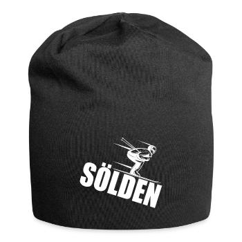 Sölden Skifahren Geschenk Winter Spruch - Jersey-Beanie - Schwarz - Vorne