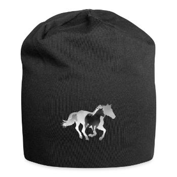 Horse gallop - Jersey Beanie - black - Front