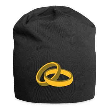 Ringe - Jersey-Beanie - Schwarz - Vorne