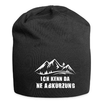 Ich kenn da ne Abkürzung - Jersey-Beanie - Schwarz - Vorne