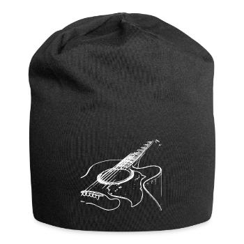 Akustische Gitarre - Musik Liebhaber - Jersey-Beanie - Schwarz - Vorne