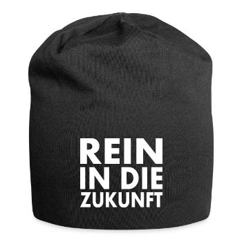 Rein in die zukunft - Jersey-Beanie - Schwarz - Vorne