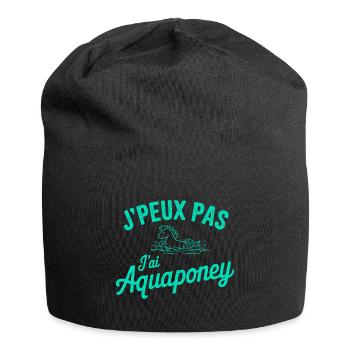 tee shirt I can't I have aquapony - Jersey Beanie - black - Front