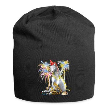 Partyhengst Silvesterknaller - Jersey-Beanie - Schwarz - Vorne