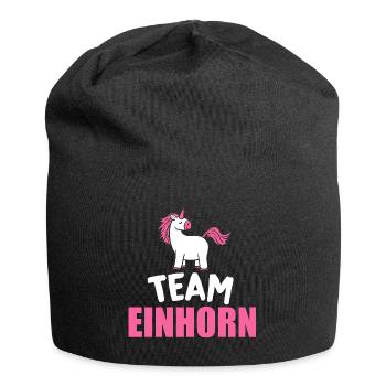 Team Einhorn JGA Junggessellenabschied - Jersey-Beanie - Schwarz - Vorne