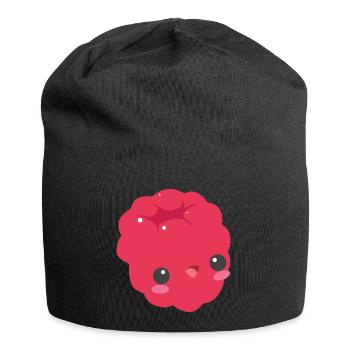 Süße Himbeere - Jersey-Beanie - Schwarz - Vorne