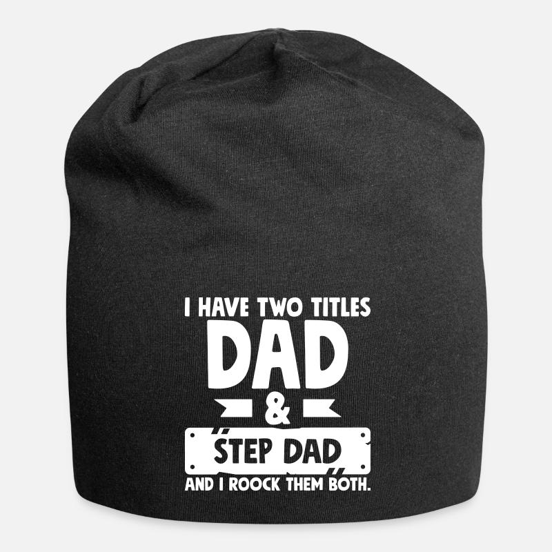 Step Dad Rocks - Jersey-Beanie - Schwarz