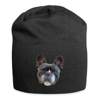LIMITED * French Bulldog * - Jersey Beanie - black - Front