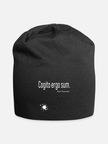 Cogito ergo sum. René Descates - Jersey-Beanie - Schwarz