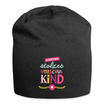 Stolzes Vorschulkind - Jersey-Beanie - Schwarz - Vorne