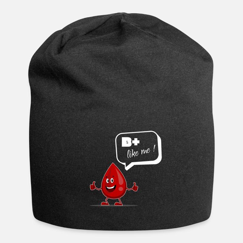 B positiv wie ich Bluttropfen Blutspender Optimist - Jersey-Beanie - Schwarz