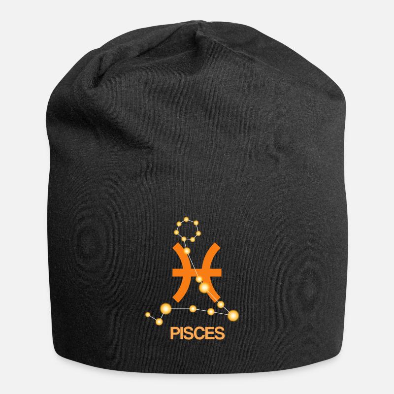 Poisson zodiaque - Bonnet en jersey - noir