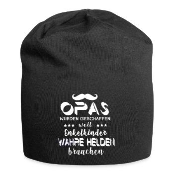 Grandpa grandchildren - Jersey Beanie - black - Front