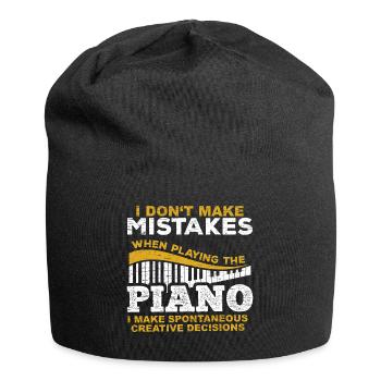 Pianist Klavier - Jersey-Beanie - Schwarz - Vorne