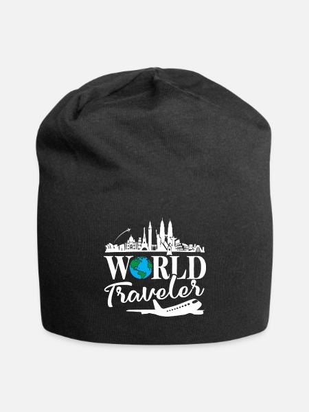 world traveler - Jersey-Beanie - Schwarz