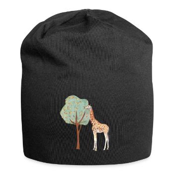 girafe | girafe - Bonnet en jersey - noir - Devant