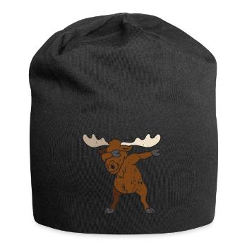 Retro Vintage Grunge Style Dabbing Dab Elche - Jersey-Beanie - Schwarz - Vorne