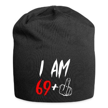 Doigt du milieu 70e anniversaire - Bonnet en jersey - noir - Devant