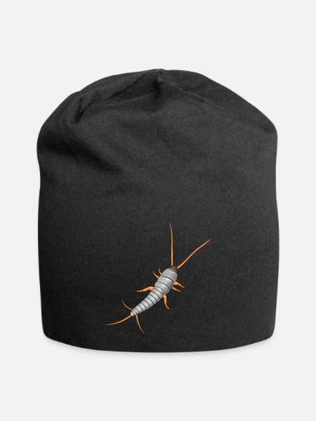Silberfischchen, Lepisma saccharina, silverfish - Jersey-Beanie - Schwarz