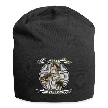 Parkour Backflip Gift Idea - Jersey Beanie - black - Front