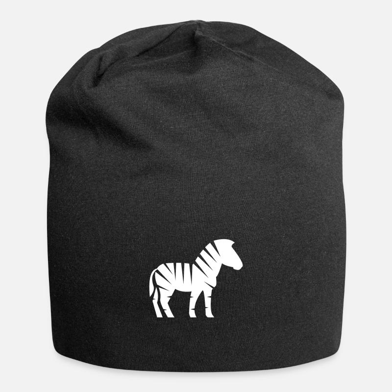 Zebra - Jersey-Beanie - Schwarz