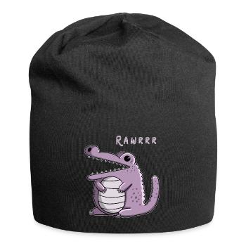 Rawrrr Crocodile I Krodil Monster Fun Gift I Manga - Jersey Beanie - black - Front