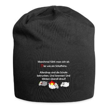Lustige Administrator Admin T-Shirt-Sprüche - Jersey-Beanie - Schwarz - Vorne