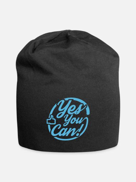 yes you can - Jersey-Beanie - Schwarz