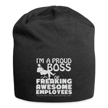 Je suis un fier patron d'employés formidables - Bonnet en jersey - noir - Devant