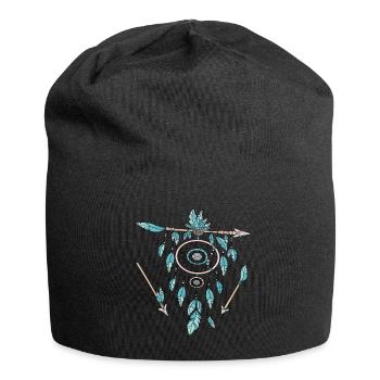 Der Traumfänger - Jersey-Beanie - Schwarz - Vorne