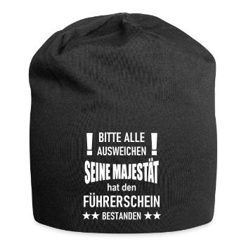 Führerschein bestanden - Jersey-Beanie - Schwarz - Vorne