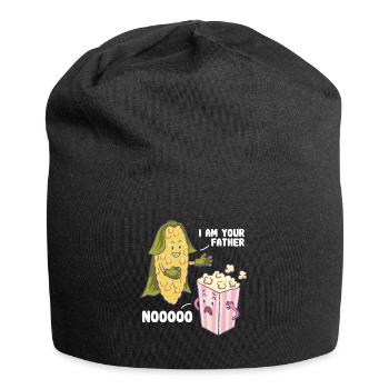 Cadeau amusant drôle de père pop-corn - Bonnet en jersey - noir - Devant