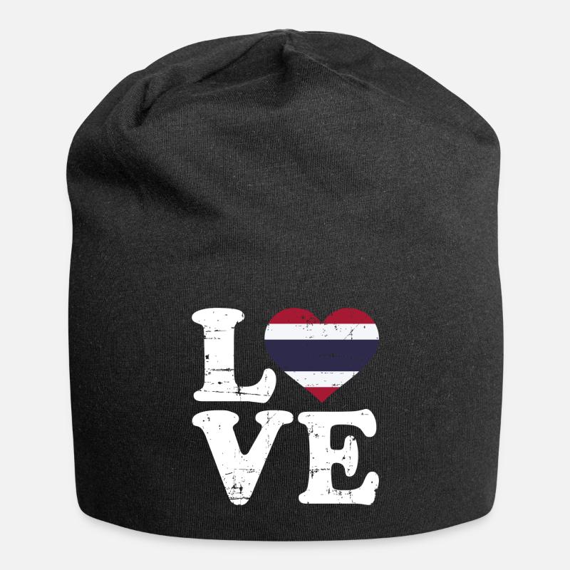 Thailand - Jersey-Beanie - Schwarz