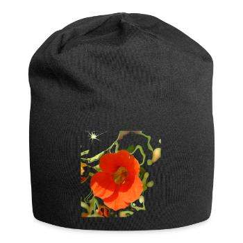 Nasturtium - Jersey Beanie - black - Front