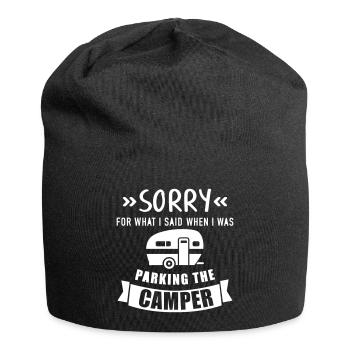 Wohnwagen - Jersey-Beanie - Schwarz - Vorne